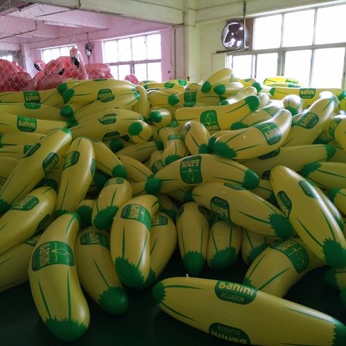 实力工厂pvc充气香蕉广告玩具模型,充气香蕉装饰品道具定制批发